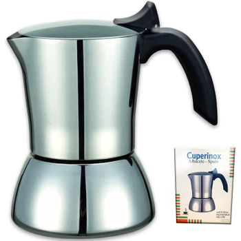 Cafetera Italiana LADY INDUCTION 4 Tazas Inox G.A.T.