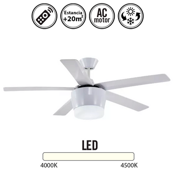 Ventilador De Techo Con Lámpara Blanco 106 Cm Vidaxl con Ofertas en  Carrefour