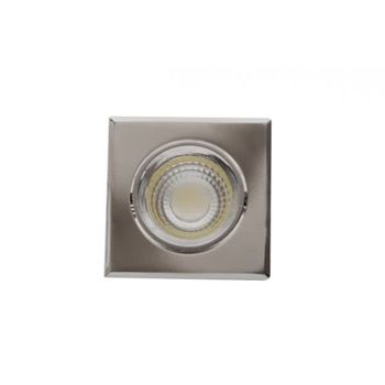 Downlight Cuadrado Led Urano Níquel 5w Luz Natural