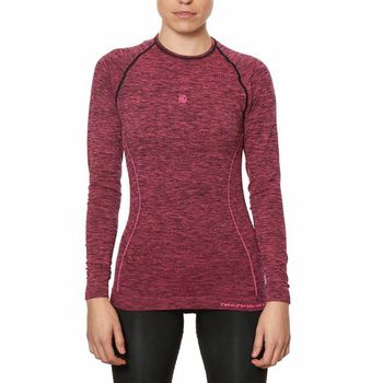 Camiseta Térmica Para Mujer Sport Hg Hg-8052 Negro Magenta