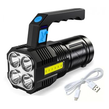 Linterna Frontal Recargable De Luz Led Ml T6 + 2x Cob Zoom Ajustable  Impermeable con Ofertas en Carrefour