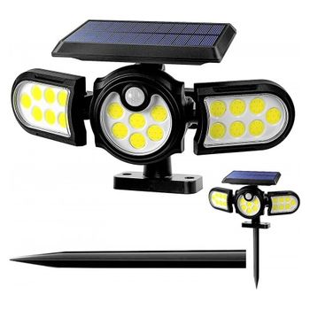 Pack X 2 Lampara Solar Led Luz Con Sensor Exterior 20 Led