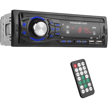 Radio Para Coche Bluetooth 5.0, Fm 60wx4, Manos Libres, Mando, Stéreo Reproductor De Mp3 Usb, Tf Soporte Ios Y Android (no Cd)