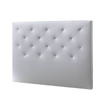 Cabecero Tapizado Rombo 150x115 Cm Blanco, 8 Cm De Grosor