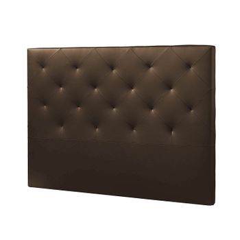 Cabecero Tapizado Rombo 150x115 Cm Chocolate, 8 Cm De Grosor