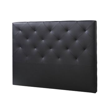 Cabecero Tapizado Rombo 150x115 Cm Negro, 8 Cm De Grosor