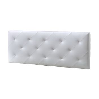 Cabecero Tapizado Rombo 150x60 Cm Blanco, 8 Cm De Grosor