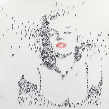 Cuadro Marilyn Blanco Y Negro 80x80x3 Cm