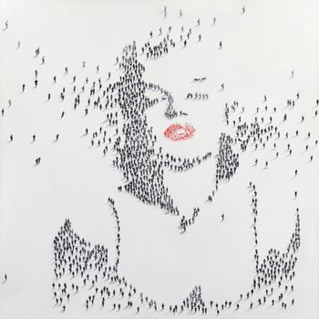 Cuadro "marilyn Blanco Y Negro" 80x80x3 Cm