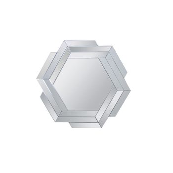 Espejo De Pared triple Marco Hexagonal 72124