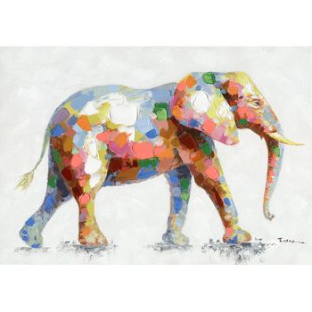 Cuadro, Elefante Caminando,  70x100x3 Cm