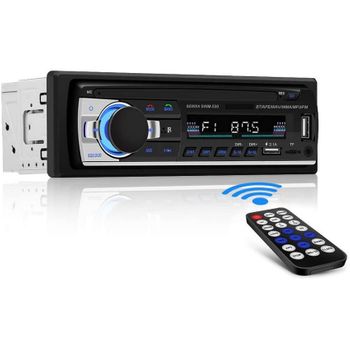 Radio de coche audio USB/SD/MP3 receptor Bluetooth manos libres con control  remoto negro 1 DIN