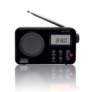 Nk Radio Portátil Vintage Pequeña Nk-ab1904-fm Negra