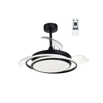 Ventilador Led Antila Mini 920mm 40w 3cct 4000lm Dim Negro - Cristalrecord