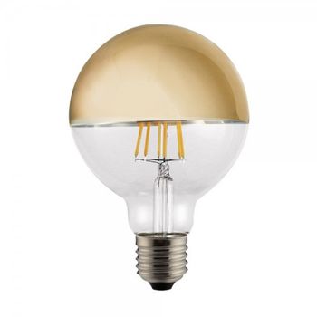 Bombilla Decorativa Led Globo Efecto Espejo E27 6w Oro