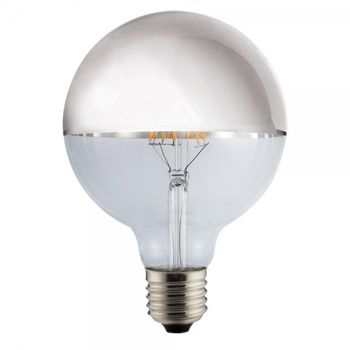 Bombilla Led Decorativa Globo Espejo Plata 8w