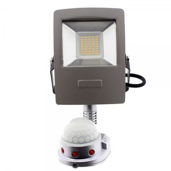 Aigostar 20W Foco LED con Sensor Movimiento,1800LM Super Brillo Focos LED  Exterior IP65 Impermeable,Blanco