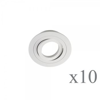 Pack x10 Bombillas Led E27 Blanco Frío 6000K A60, 10W, Ángulo Apertura 330º