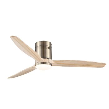 Ventilador Dc 1320 Yen 18w Cuero Cct Madera Clara - Cristalrecord