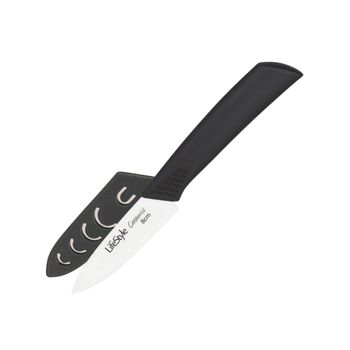 Starley-cuchillo De Hoja Ceramica De Zirconia De 8cm Con Mango Tacto Silicona Incluye Funda Protectora