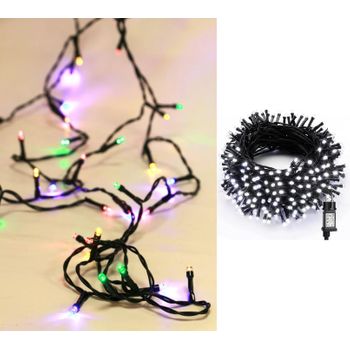 Luces Navidad Micro 300l Led Colores Cable Verde Interior Ip20 31v 23.95m