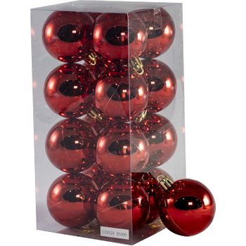 Bolas Navidad Multicolor 5cm Colgante De Bolas 5cm Rojo Brillante Set 16pcs