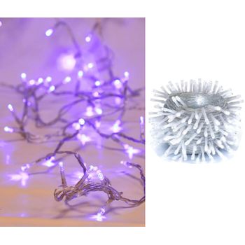 Luces Navidad Micro 500l Led Azul  Cable Blanco Exterior Ip44 31v 39.92m