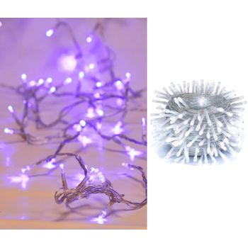 Luces Navidad Micro 1000l Led Azul  Cable Blanco Exterior Ip44 31v 79.92m