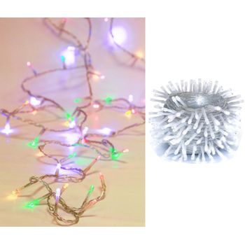 Luces Navidad Micro 1000l Led Colores  Cable Blanco Exterior Ip44 31v 79.92m