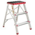 Taburete-escalera Industrial De Aluminio Doble Acceso 2 X 3 Peldaños Serie  Stool New Comfort con Ofertas en Carrefour