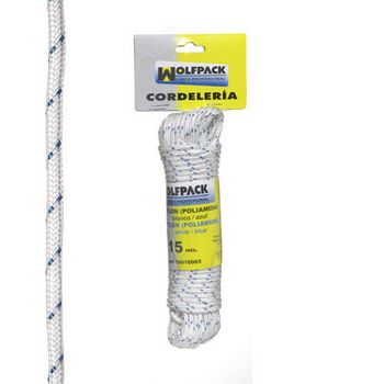 Cuerda Nylon Alta Tenacidad Blanca / Azul (madeja 15 M.) - Neoferr..