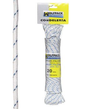 Cuerda Nylon Alta Tenacidad Blanca / Azul (madeja 20 M) - Neoferr..