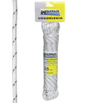 Cuerda Nylon Alta Tenacidad Blanca / Azul (madeja 25 M) - Neoferr..