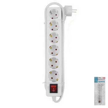 Aigostar Regleta alargador de 5 enchufes con Cable de 5 Metros e  Interruptor. Color Blanco : : Electrónica