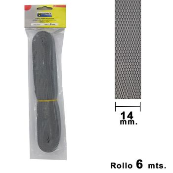 Cinta Persiana Gris 14 Mm. Rollo 6 Metros - Neoferr