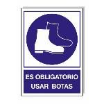 Cartel Obligatorio Uso De Botas 30x21