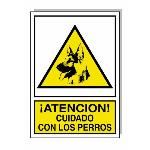 Cartel Cuidado Con Los Perros 30x21