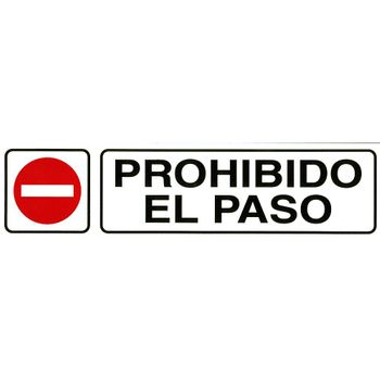 Rotulo Adhesivo 250x63 Prohibido El Paso