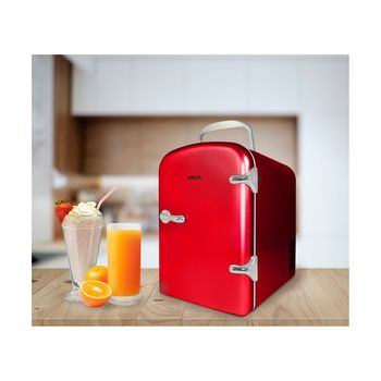 Mini-nevera Portátil Jocca De 4l, 40w, Capacidad 6 Latas, Rojo