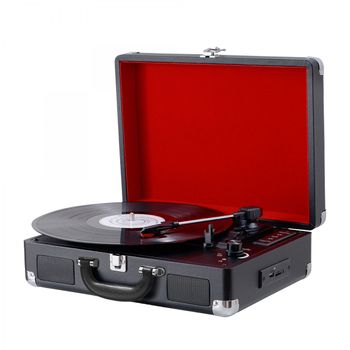 Tocadiscos Retro Con Bluetooth, Usb, Sd, Microsd Y Mp3, Negro, 350x260x115  Mm, Create - Record Player Compact con Ofertas en Carrefour