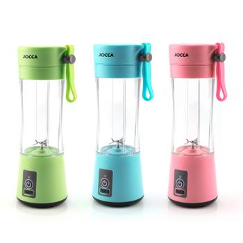 Batidora Portátil Con Usb 380ml Surtido Jocca - Azul, Rosa, Verde