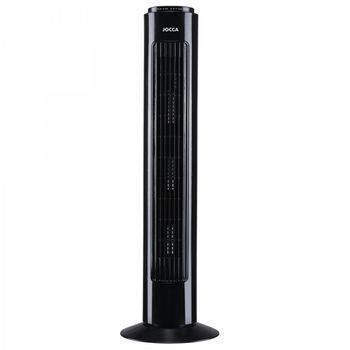 Ventilador De Torre Con Mando A Distancia 50w, Temporizador, 3 Velocidades Jocca - Negro