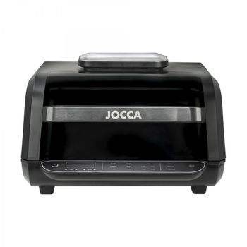 Freidora Sin Aceite Grill 7l, 1700w, Apertura Vertical, 4 Accesorios, Cocina Sana, Temporizador Y 8 Programas Jocca - Negro