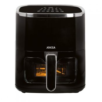 Freidora Sin Aceite 5l, 1450w, Con Ventana, Cocina Sana, Temporizador Y 12 Programas Jocca - Negro