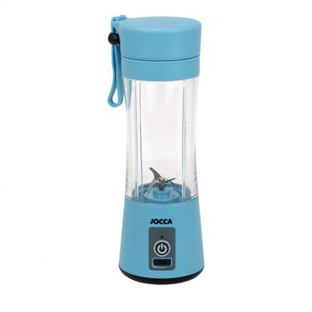 Batidora De Vaso Portátil, Recargable Con Usb, 380ml, 40w Jocca - Azul