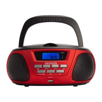 Aiwa Bbtu-300rd Sistema Estéreo Portátil Analógica 5 W Negro, Rojo