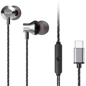 Auriculares Intrauditivos Aiwa Estm-50usb-c/sl/ Con Micrófono/ Usb Tipo-c/ Plata