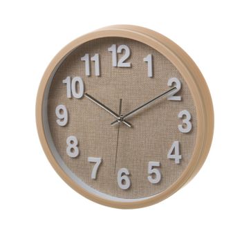 Reloj De Pared Beige De Plástico De 30 Cm