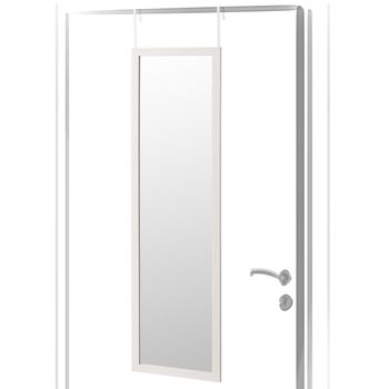 Espejo De Puerta Blanco Nórdico De Madera De 35 X 125 Cm