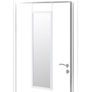 Espejo Blanco De Plástico Pe Para Puerta De 35x125 Cm